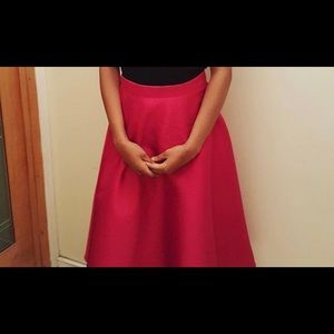 Red Forever 21 Contemporary Skirt below knees !